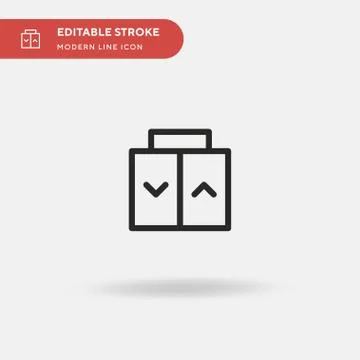 Elevator Simple vector icon. Illustration symbol design template for web mobi Stock Illustration