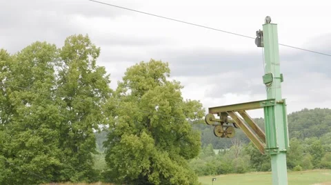 Elevator, ski lift, dramatic sky 库存影片 52803587