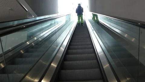 ELEVATOR AT THE SKI RESORT Stock Footage 121859306