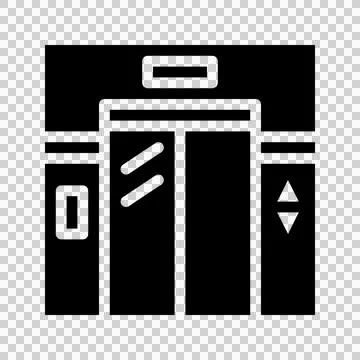 Elevator solid icon. transportation symbols hotel icons graphic design.  Ilustración de archivo