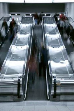 Elevator stair case - rush hour Foto stock