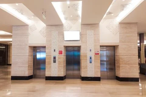 The elevator that is still closed Stock Photos