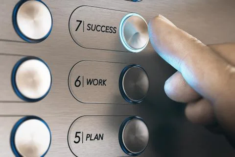 Elevator to Success Concept Illustrazione stock