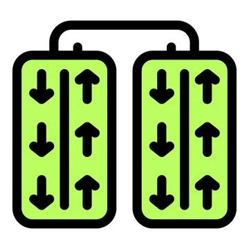 Elevator system showing up and down arrows, symbolizing vertical transporta.. Ilustración de archivo