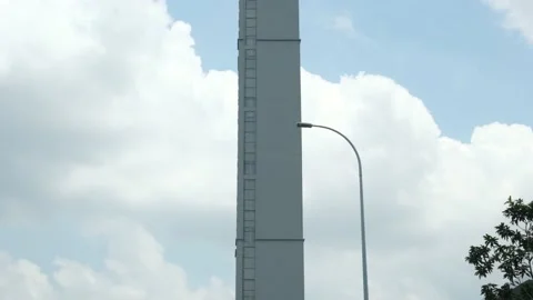 Elevator Test Tower Stock Footage 203967077