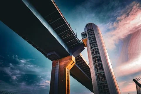 Elevator at Tokyo Gate Bridge Stock Photos