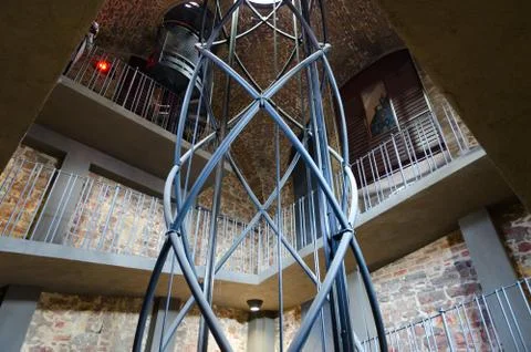 Elevator in tower of Town Hall on Old Town Square, Prague, Czech Republic Stock Photos