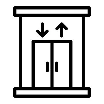 Elevator Vector Icon Design Illustration Stock Illustration