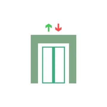 Elevator vector icon logo design 스톡 일러스트