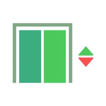 Elevator vector icon logo design Stock Illustration
