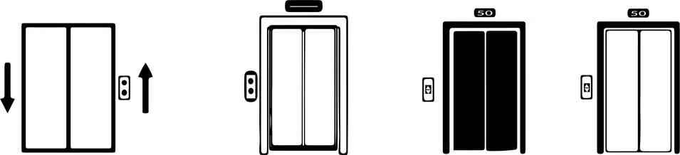 Elevator vector illustration isolated on background Stock Illustration