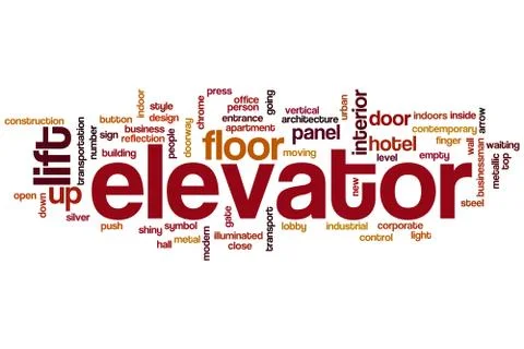Elevator word cloud Stock Illustration