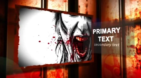 Elevator Zomby Horror After Effects stock