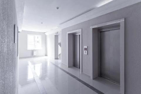 Elevators in an apartment building Stockfoto's