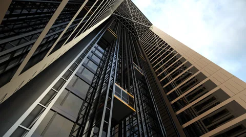 Elevators In The Modern Building Stock Footage 49997215