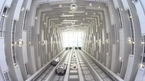 Elevators on the move Stock Footage 64491167