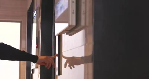 Elevators vary by floor. Elevators go up and down stairs Stock Footage 274473621