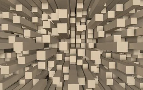 Eleven-3D renderings shape of cubic Stock Illustration