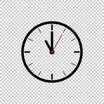 Eleven o’Clock flat style icon template isolated on transparent background Stock Illustration