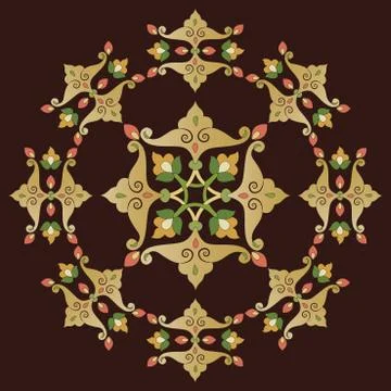 Eleven series designed from the ottoman pattern Stock Illustration