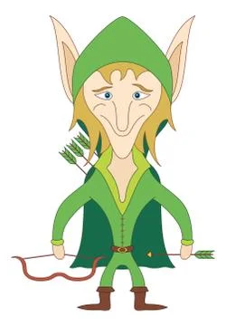 Elf archer Stock Illustration
