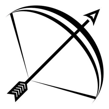 Elf bow icon, simple style Illustrazione stock