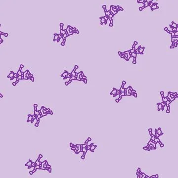 Elf christmas cute line vector seamless pattern Stock Illustration