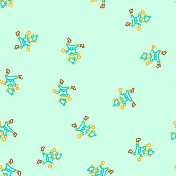 Elf christmas xmas vector seamless pattern Stock Illustration
