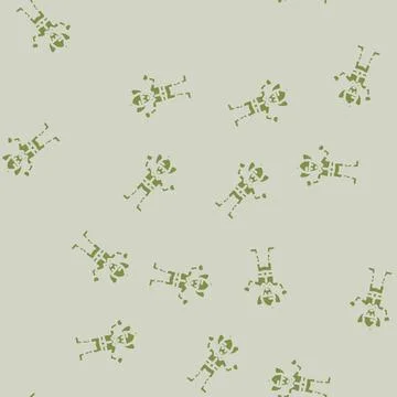 Elf cute xmas glyph vector seamless pattern Stock Illustration