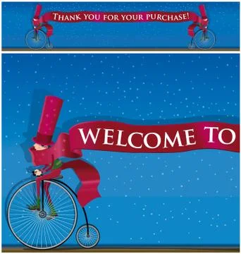 Elf cyclist with ribbon 库存插图
