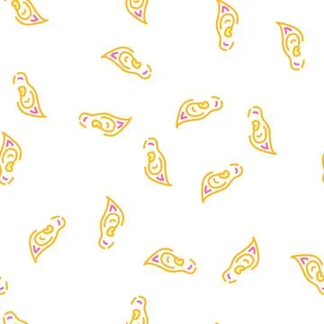 Elf ears vector seamless pattern sign Stock Illustration