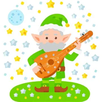 Elf Fantasy Magic Orb Potion Folklore Stock Illustration