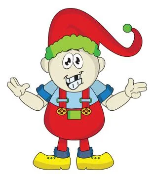 Elf funny expression characters Stock Illustration