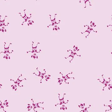 Elf funny glyph vector seamless pattern Stock Illustration