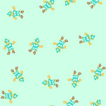Elf funny vector seamless pattern Stock Illustration