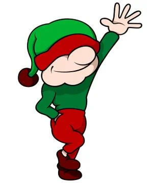 Elf With Hand Up Stock Illustration
