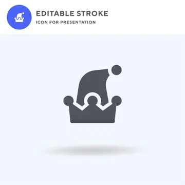 Elf Hat icon vector, filled flat sign, solid pictogram isolated on white, log Stockillustratie