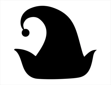 Elf hat silhouette vector art Stock Illustration