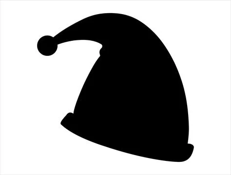 Elf hat silhouette vector art Stock Illustration