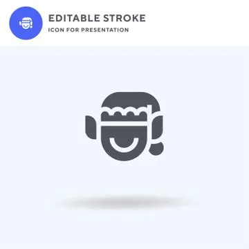 Elf icon vector, filled flat sign, solid pictogram isolated on white, logo Stock Illustration