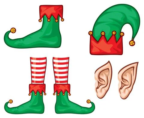 Elf icons set Stock Illustration