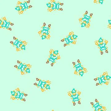 Elf little vector seamless pattern Stock Illustration