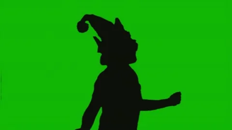Elf Silhouette - Dancing Video stock 12576966