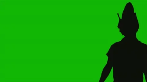 Elf Silhouette - Dancing past window Video stock 12576884