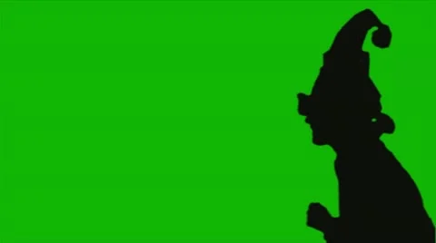 Elf Silhouette - sneaking Video stock 12576944