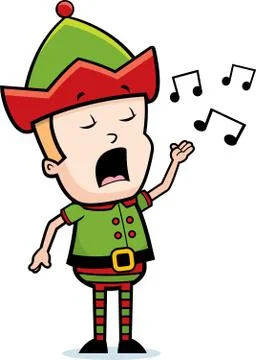 Elf Singing Illustrazione stock