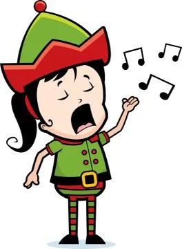 Elf Singing Stock Illustration