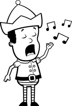Elf Singing Stock Illustration