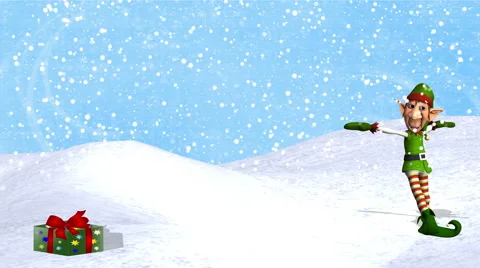 Elf Snowing 4K Stock Footage 42912329