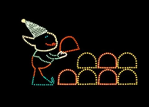 Elf stacking blocks Stock Illustration